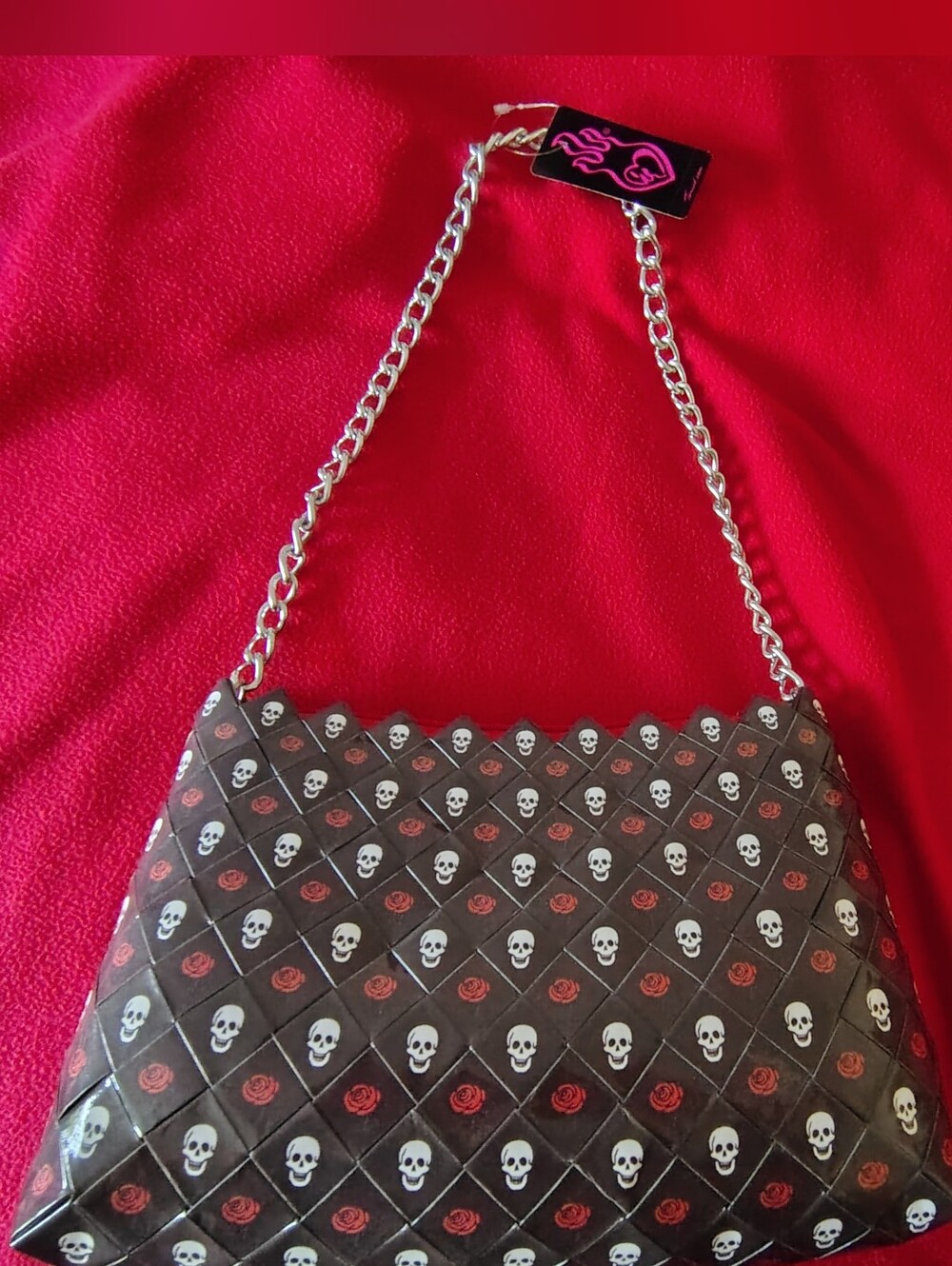 Torrid Half The Sky Designs Rebagz Skulls And Roses Shoulder Bag